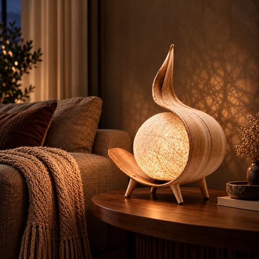 Handgemaakte Kokoslamp