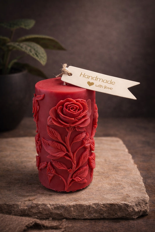 Handgemaakte rozenkaars – Rood
