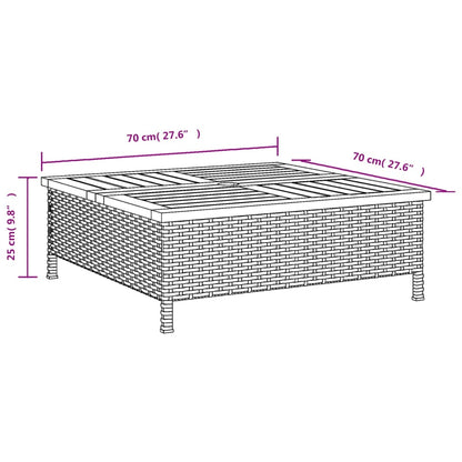 Tuintafel Rattan met Acaciahout