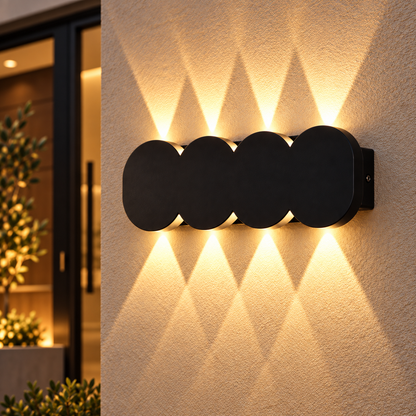 Zwarte LED Wandlamp Buiten