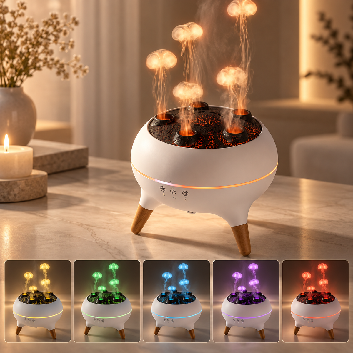 Aroma Diffuser met Kwallen Effect