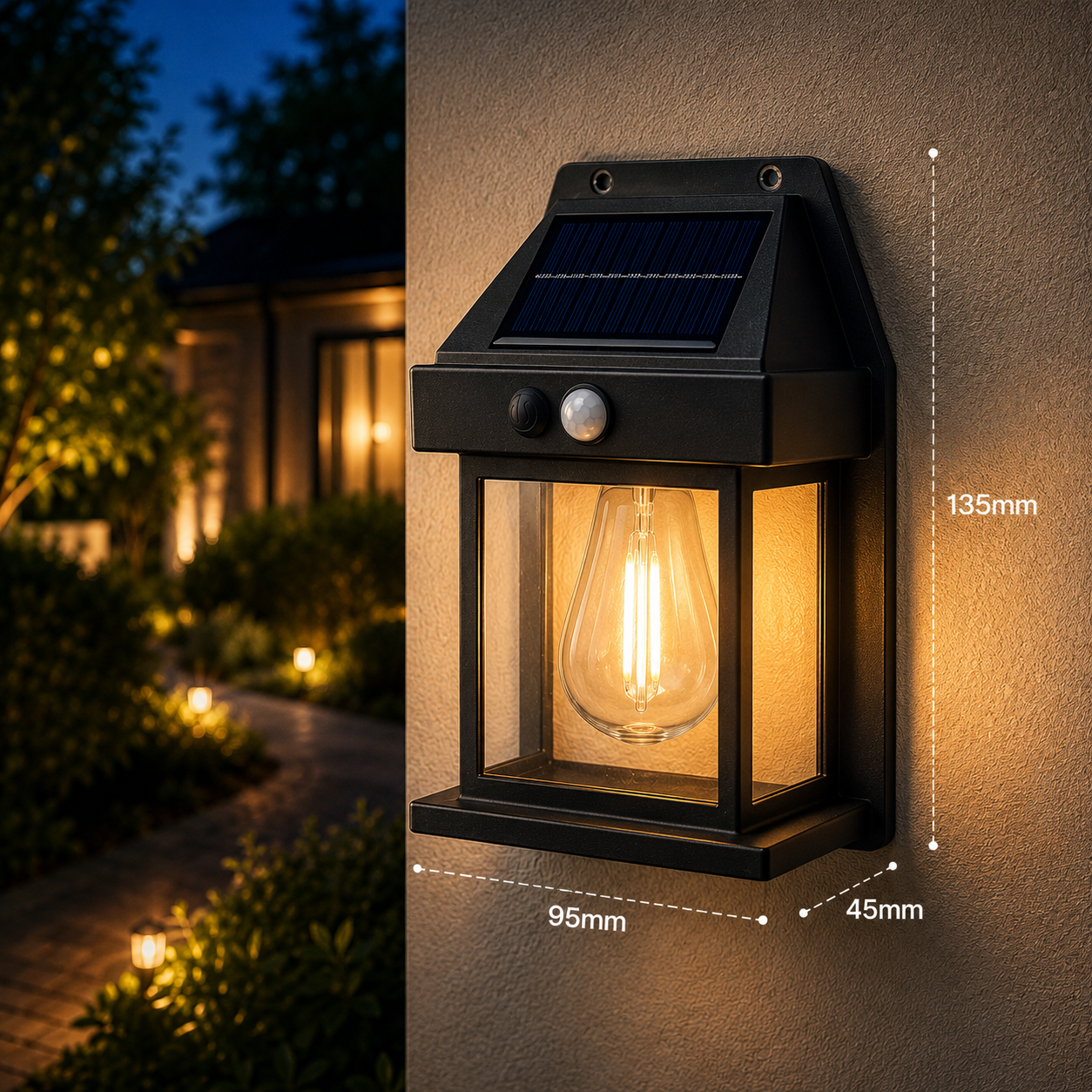 Solar Wandlamp met Sensor