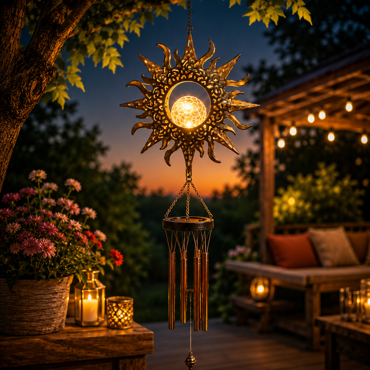 Solar Windgong Lamp