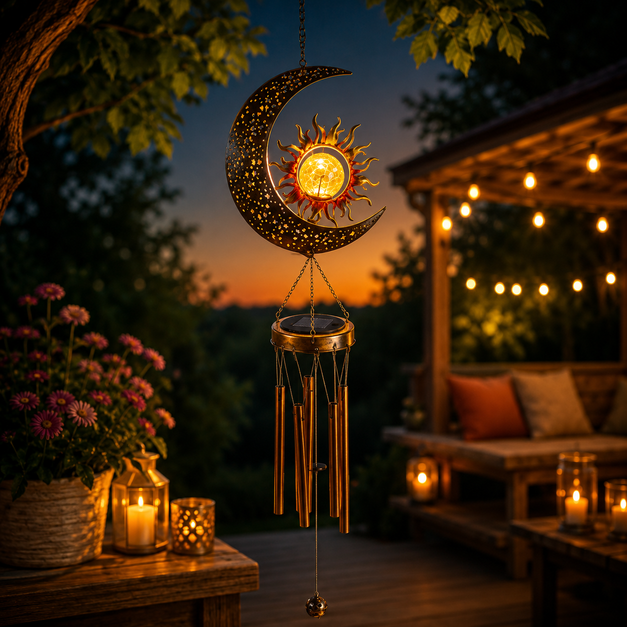 Solar Windgong Lamp