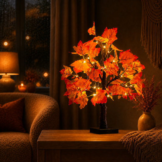 Verlichte Herfstboom