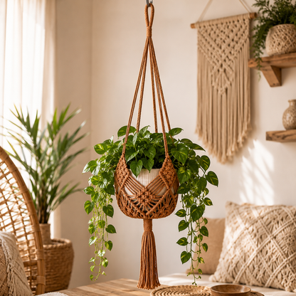 Boho Macramé Plantenhanger