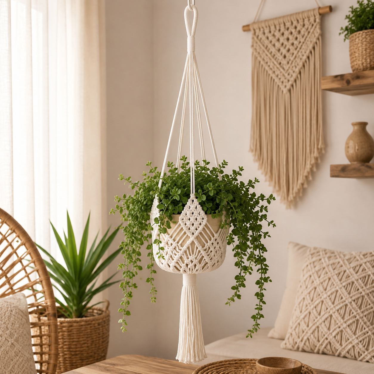 Boho Macramé Plantenhanger