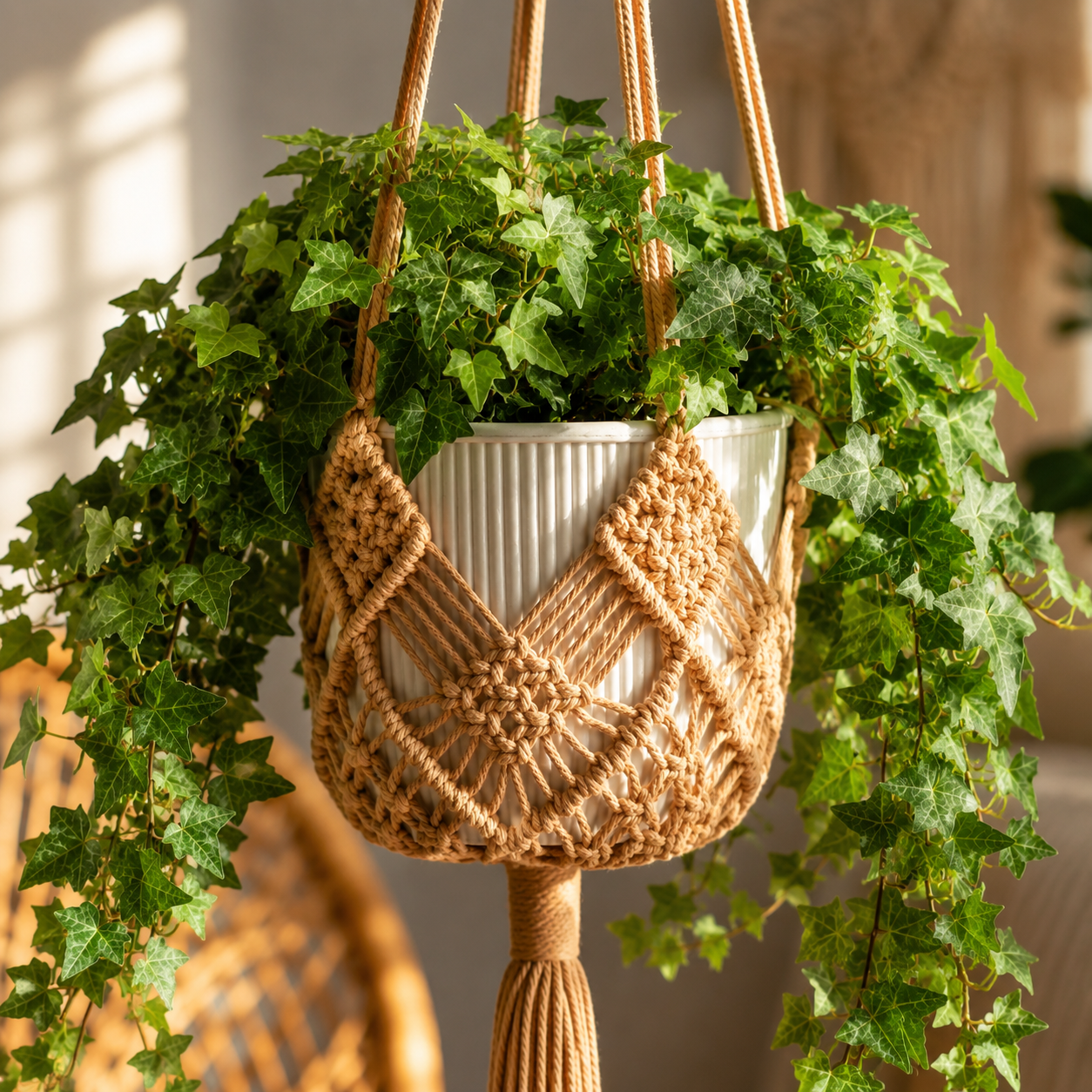 Boho Macramé Plantenhanger