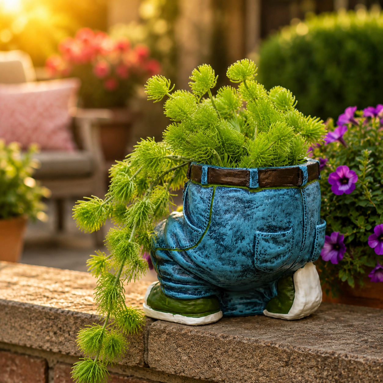 Jeans bloempot