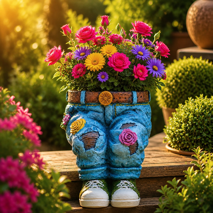 Jeans bloempot