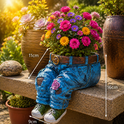 Jeans bloempot