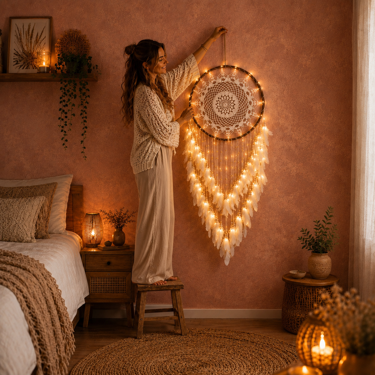 XXL-Wandbehang im Boho-Stil