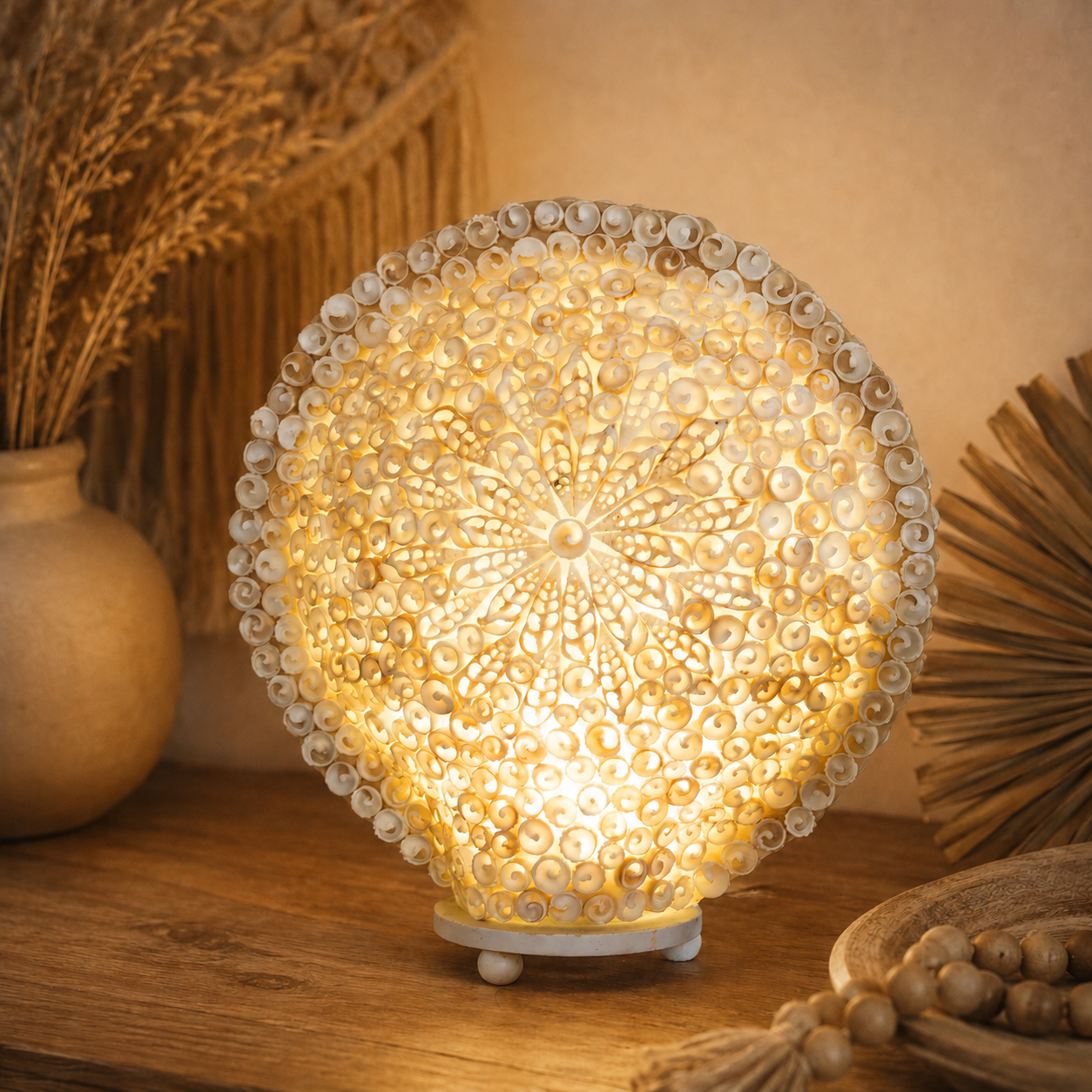 Luxe Schelpenlamp – Handgemaakt uit Indonesië