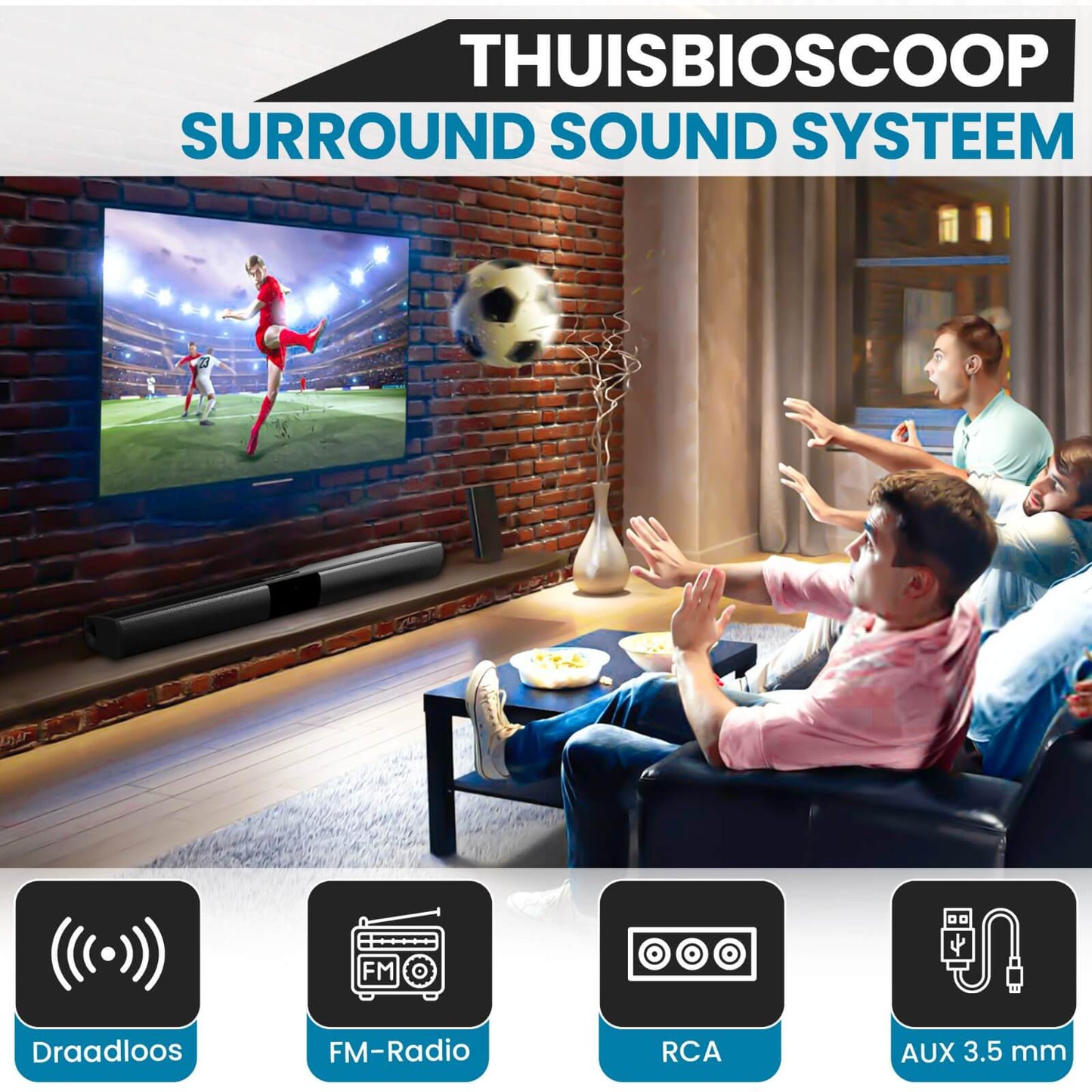 Bluetooth Soundbar met Subwoofer