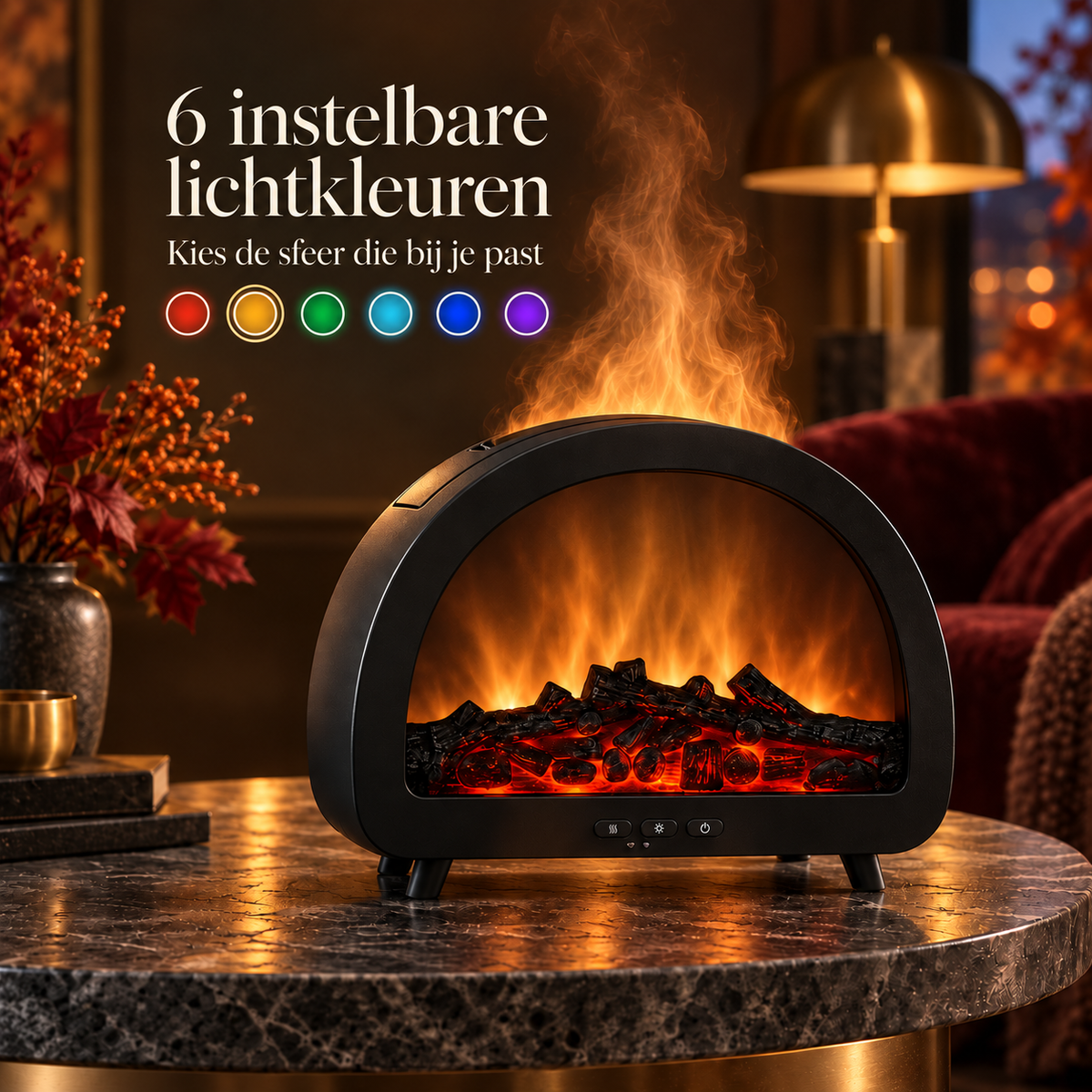Aroma Diffuser met Haardvuur Effect