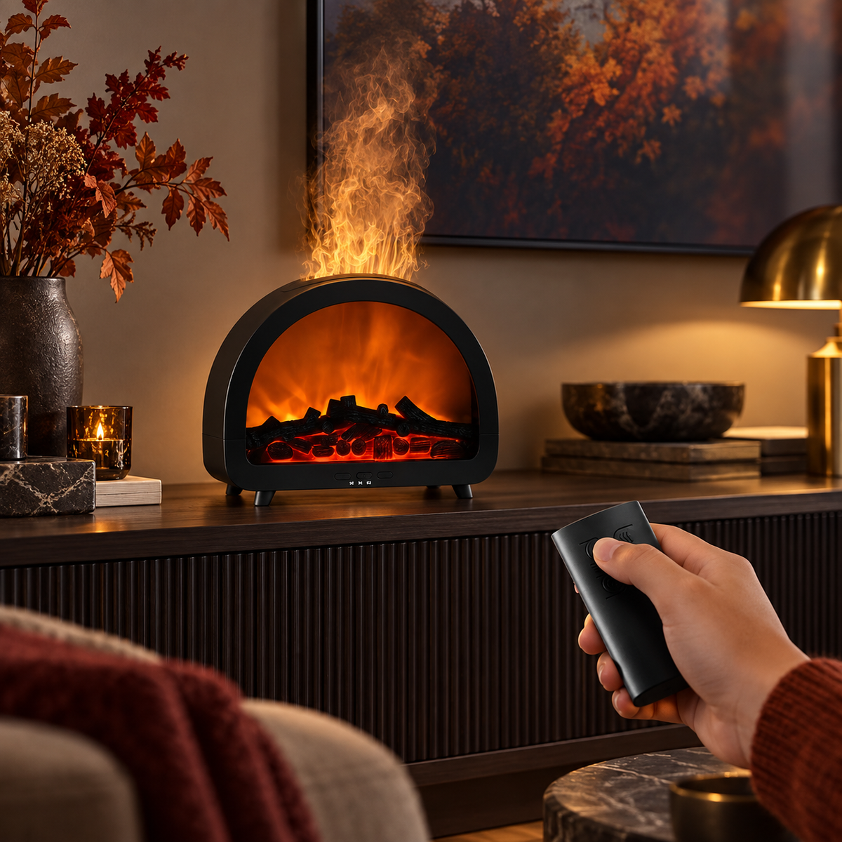 Aroma Diffuser met Haardvuur Effect