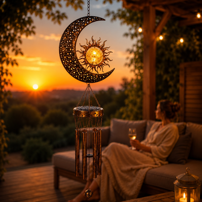 Solar Wind Chime Lamp