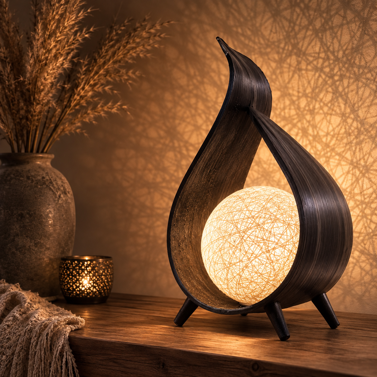 Handgemaakte Kokoslamp